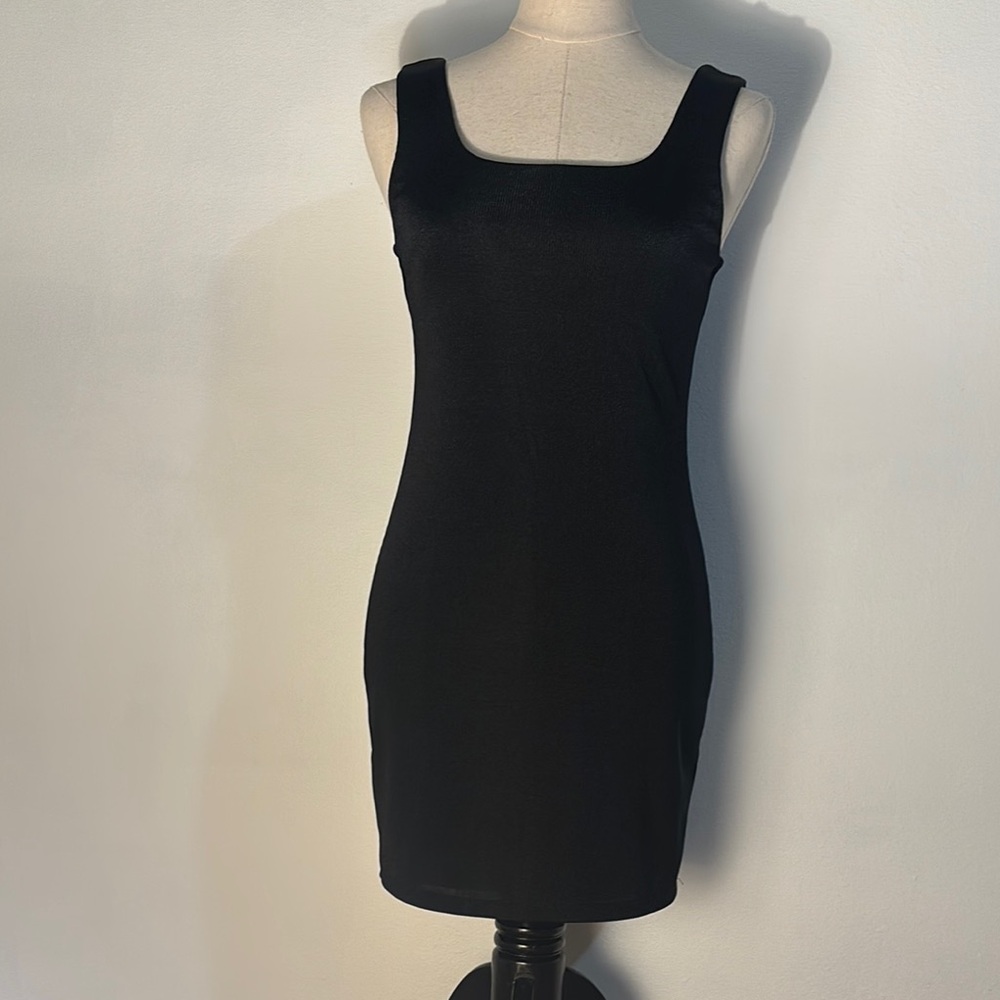 A New Day Black Sleeveless Sheath Mini Dress